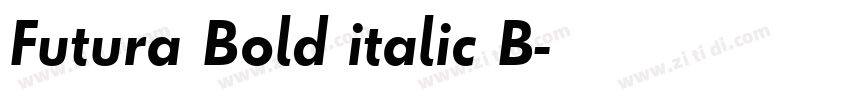 Futura Bold italic B字体转换
